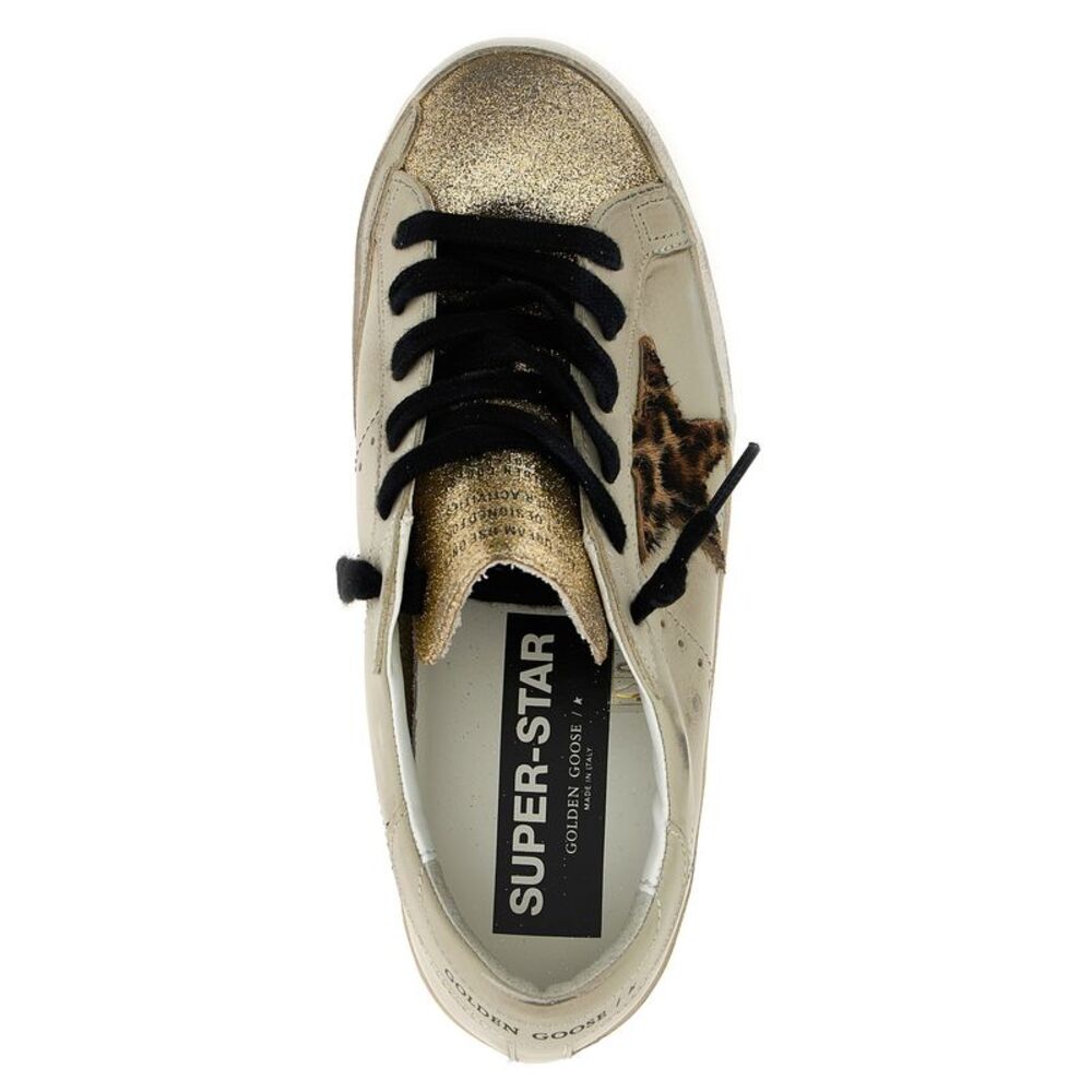 Golden Goose Super-Star Sneaker in Beige, Gold, Black, Leopard - Picture 4 of 4